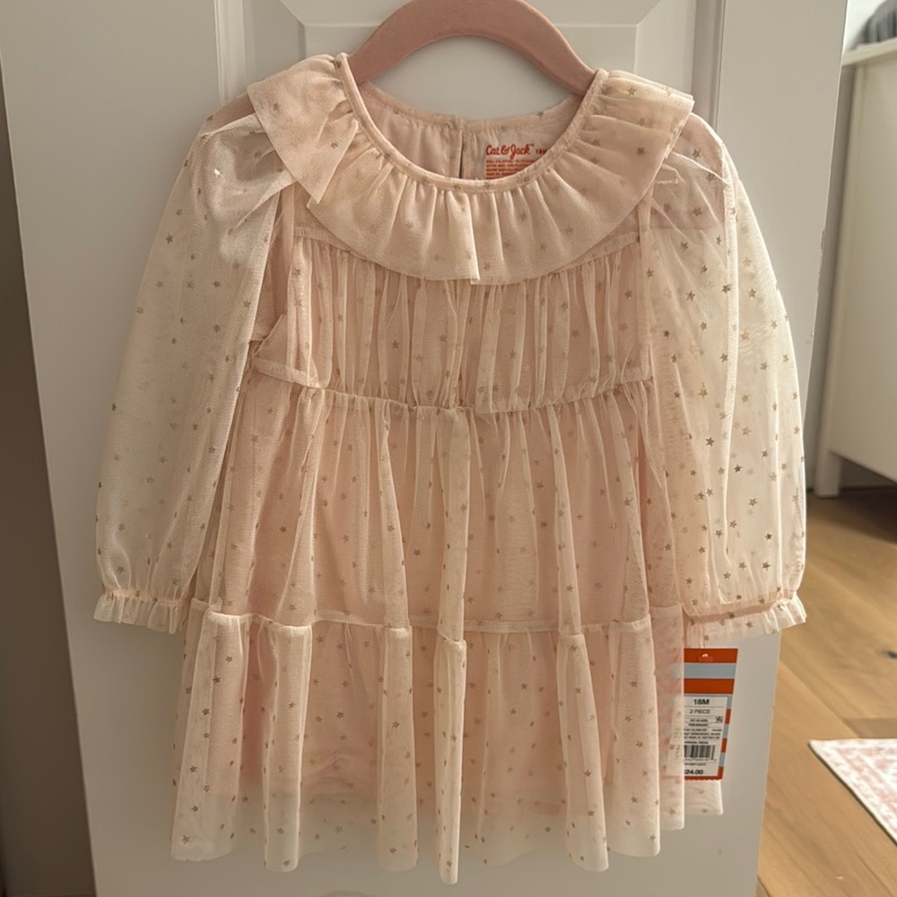 Girls' Pink Starry Dress - Cat & Jack